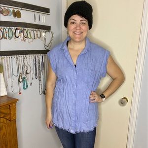 Umgee Light Chambray Top